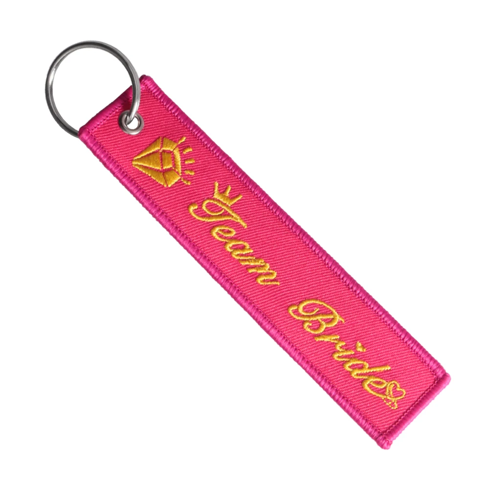 Fashion Chaveiro Team Bride Keychain for Wedding Party Key Fobs Pink Gold Key Chains New Key Tag (2)