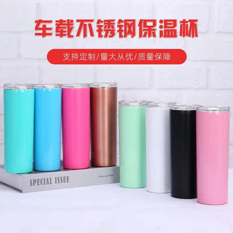 

Car Mounted Insulated Stainless Steel Bottle 20oz Double Layer Thermal Mug inside And outside 304 Car Mounted Glass