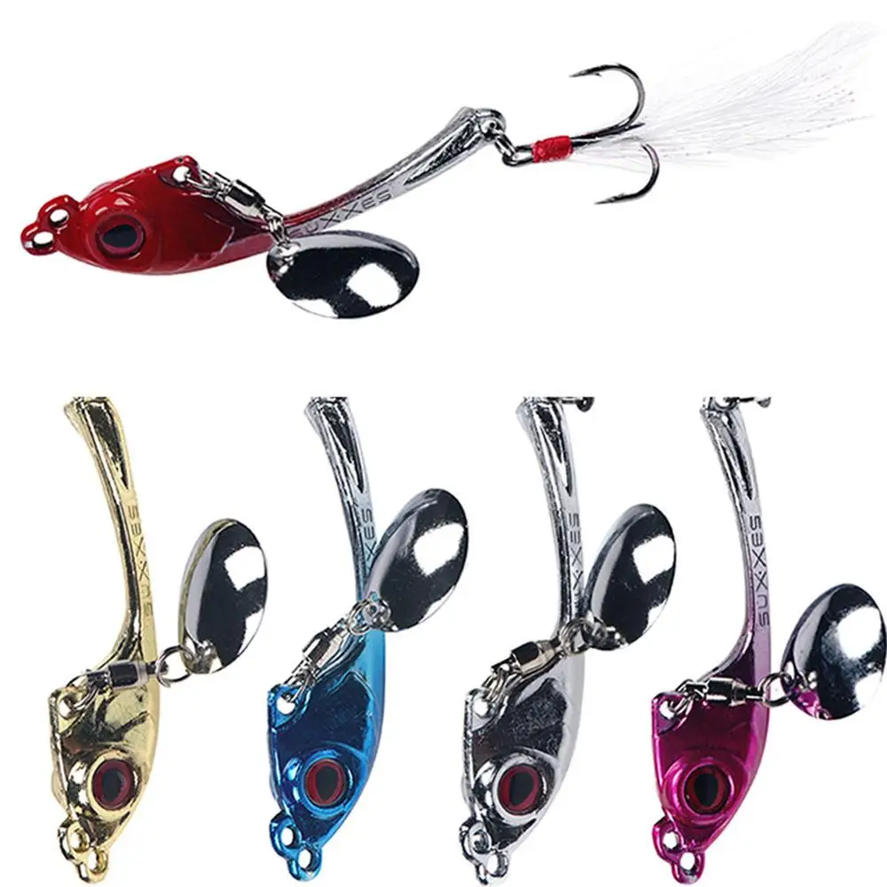 

Fishing Lures Vib Metal Sequins 11G Bait With Fish Hook Lure Bait Feather Hook Sequins Warped Bass Bait Fishing Tools