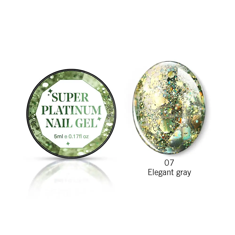 Glitter 07 Modelones супер блестящий глиттер УФ гель лак для ногтей Блестящий светодиодный гель лак Полупостоянный блестки алмазная живопись гель - Цвет: Glitter 07