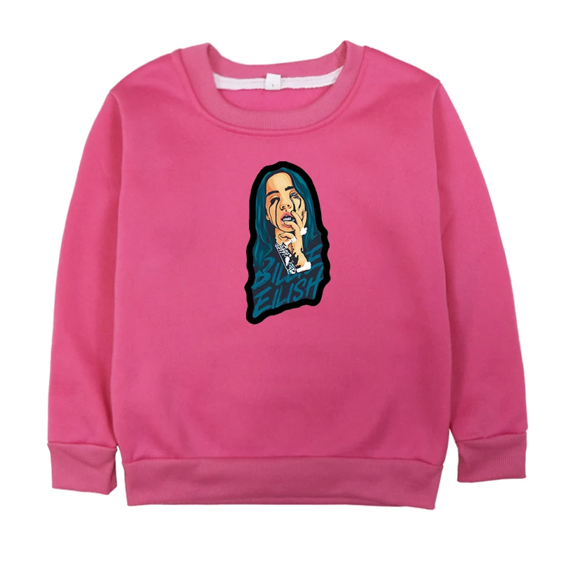 Hoodies 6 Модные толстовки для маленьких девочек; сезон зима-весна-осень; детские толстовки с капюшоном; Billie Eilish; детская футболка с длинными рукавами; Shein; одежда Shein - Цвет: Hoodies 6