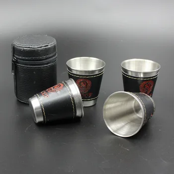 

Vodka Glass Mini Stainless Steel Wine Glass Vodka Glass Portable Travel Wine Glass Spirit Glass Set 28/30/ 70ml