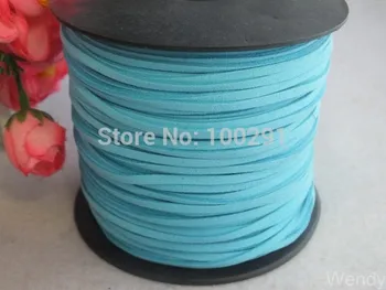 

NEW ! 3MM Light Blue Flat Suede Cord For DIY Jewelry Making