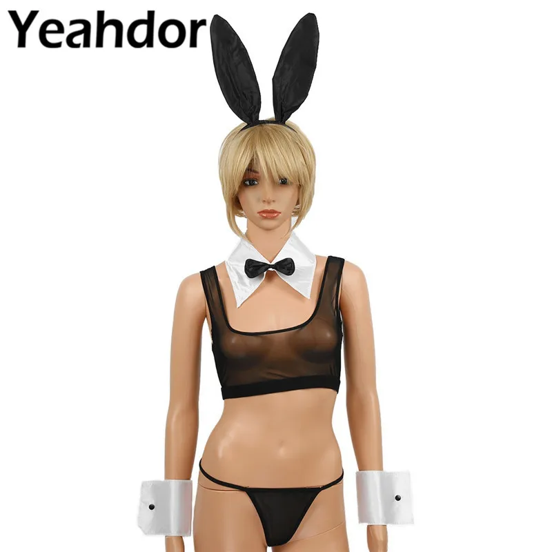 Женский маскарадный костюм с кроликом для девочек ободок кроличьими ушами
