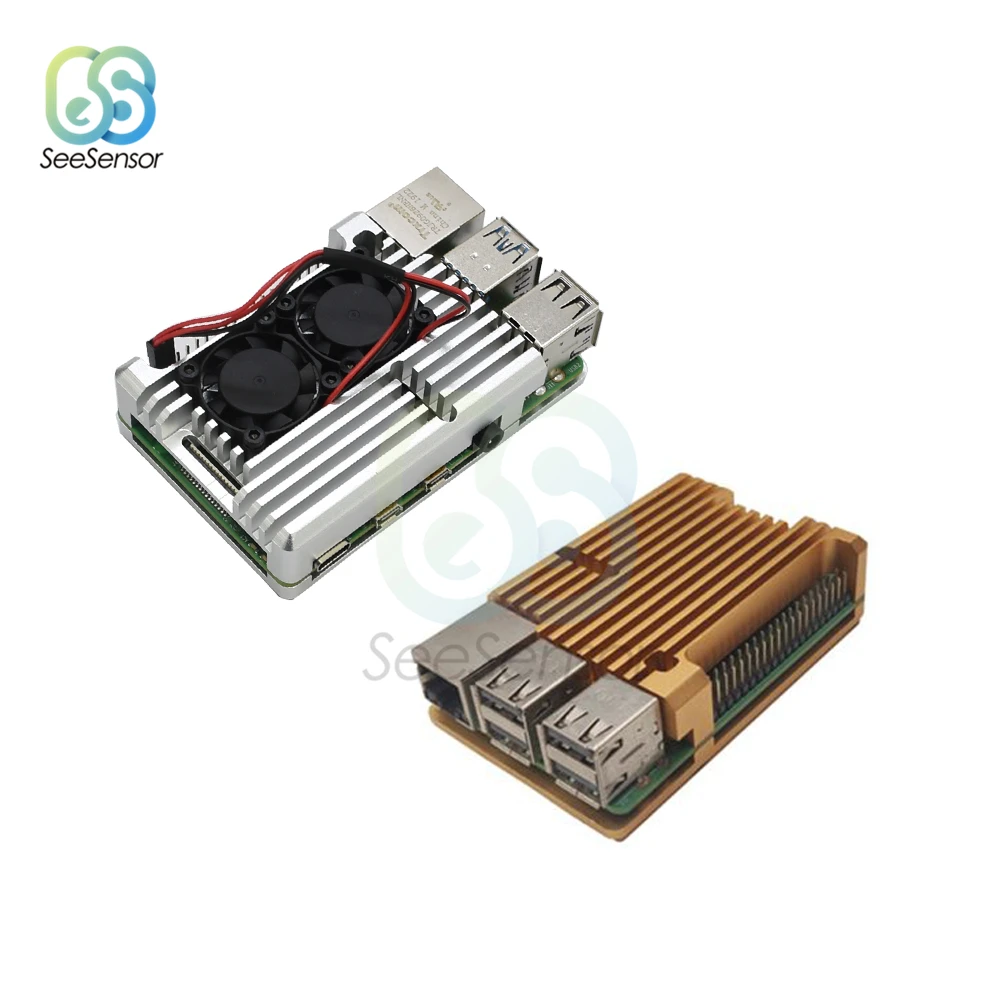 

Raspberry Pi CNC Aluminum Alloy Case Raspberry Pi Metal Case for Raspberry Pi 4 Model B