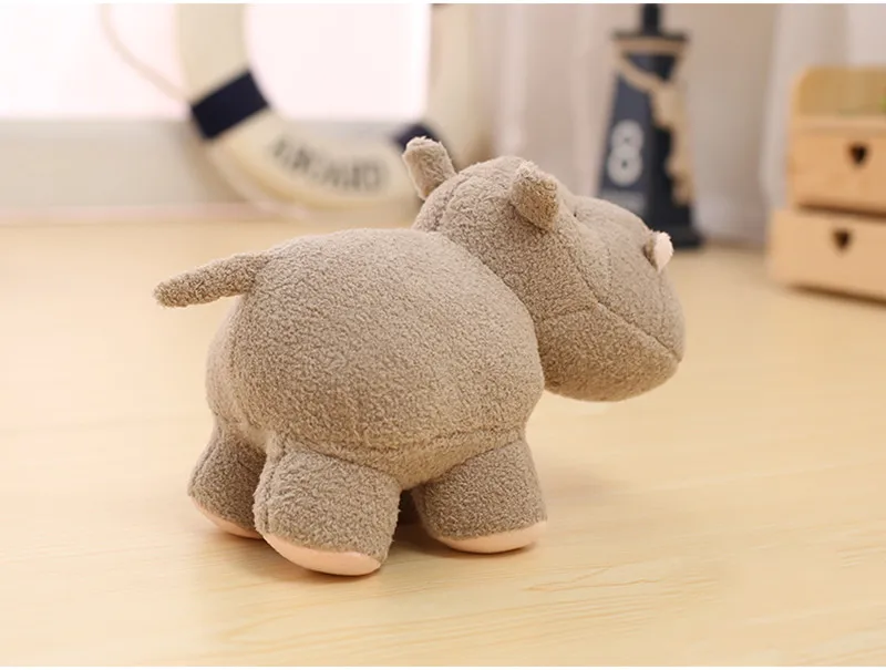 Cute Q Hippo Plush Doll Elephant Stuffed Toy Accompany Sleeping Doll Bedtime Story Educational Toy12
