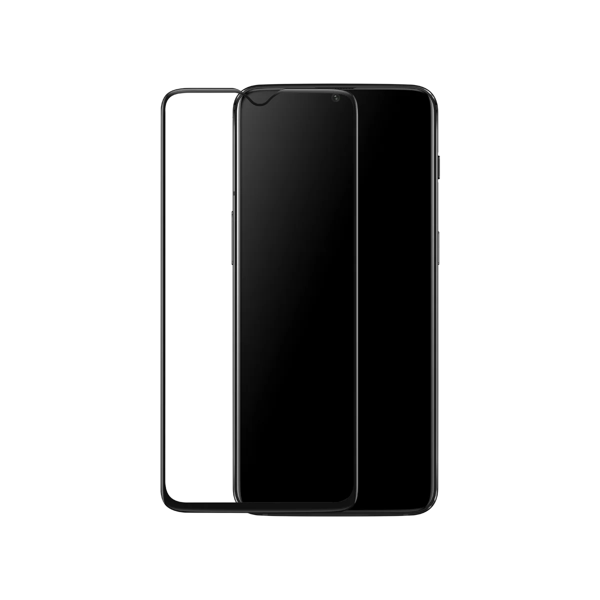 OnePlus 6T 3D протектор экрана из закаленного стекла и бампер чехол из черного дерева Karbon нейлон(черный