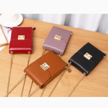 

Leather Phone Bag WOMEN'S Messenger Bag Small Bag Mini Women's 2020 New Style Shoulder Bag Retro