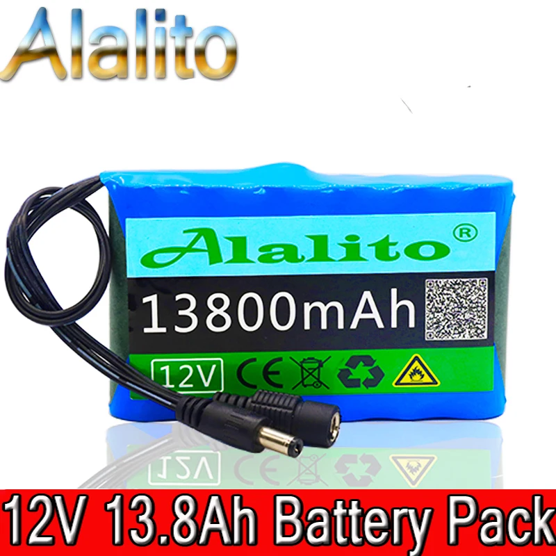 AlalitoThe Новый аккумуляторный комплект 12 В 13 8 Ач перезаряжаемый литий ионных