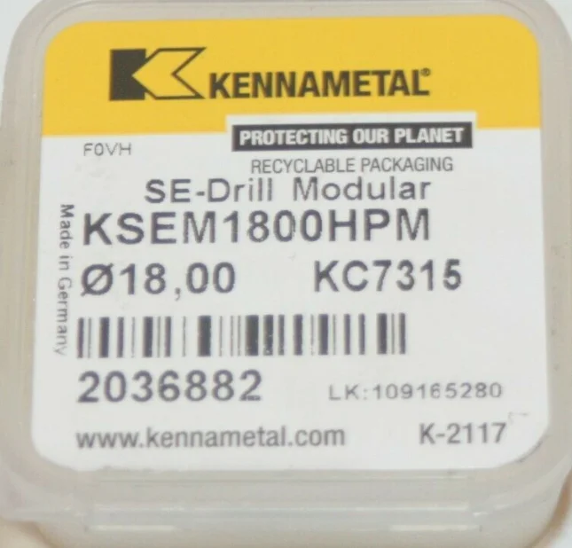 1 шт. KENNAMETAL твердосплавная вставка KSEM1800HPM KC7315