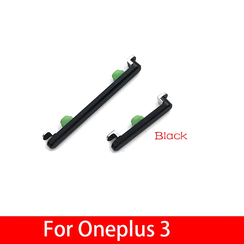 For Oneplus 3 Black 10 шт./лот, боковой ключ питания+ Кнопка громкости для Oneplus 2 3 6T 7 Pro запасные части - Цвет: For Oneplus 3 Black