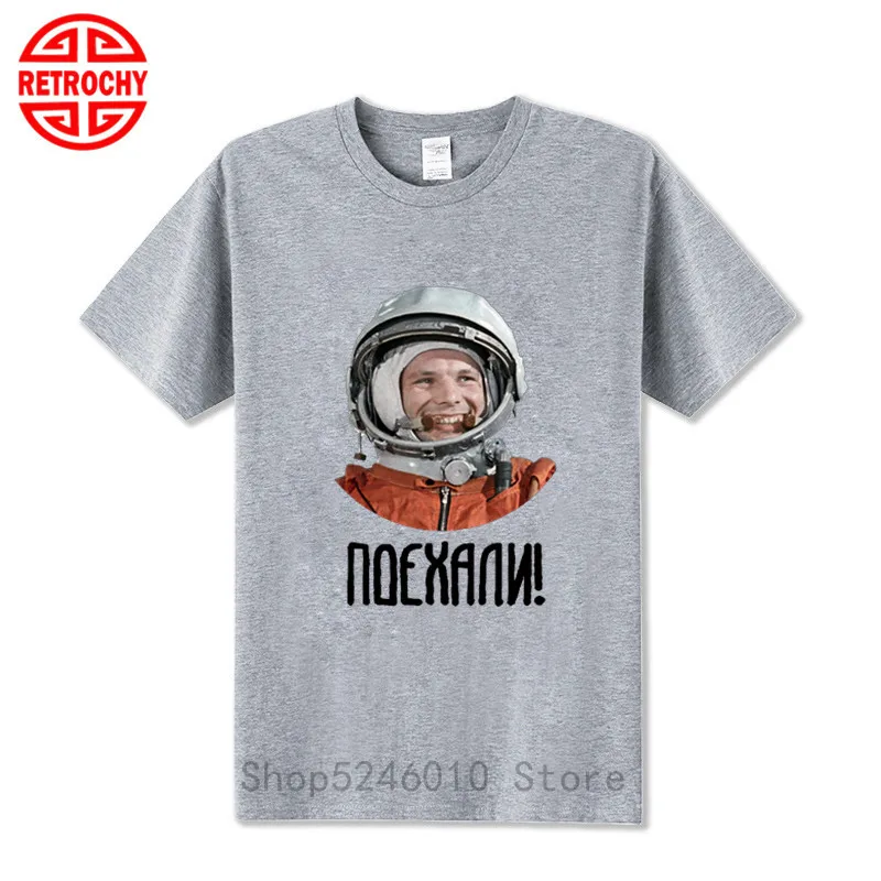 Мужская футболка с космонавтом России Ю гагаром CCCP ретро героями для мужчин