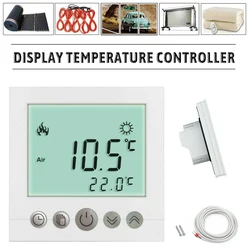 New Digital Thermostat Room Thermostat Underfloor Heating Wall Heating LED White For Floor Heating Systems Parts