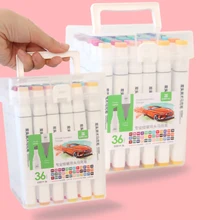 Зубная щетка с двумя головками и улучшенный маркером в наборе, комплект, принадлежности для живописи красочные Водонепроницаемый Ручка Кисть для рисования маркеры красочные Водонепроницаемый ручка