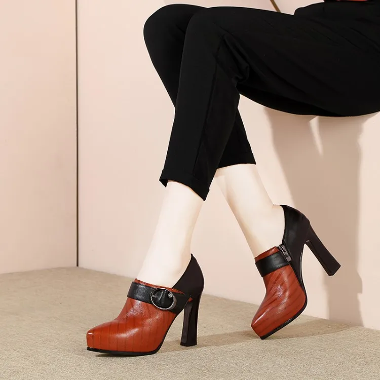 

Europe And America Fashion Shoes Women's Within Waterproof Ultra-High Heel Shoes Pointed-Toe Measured Zipper Deep-mouth Thin Sho