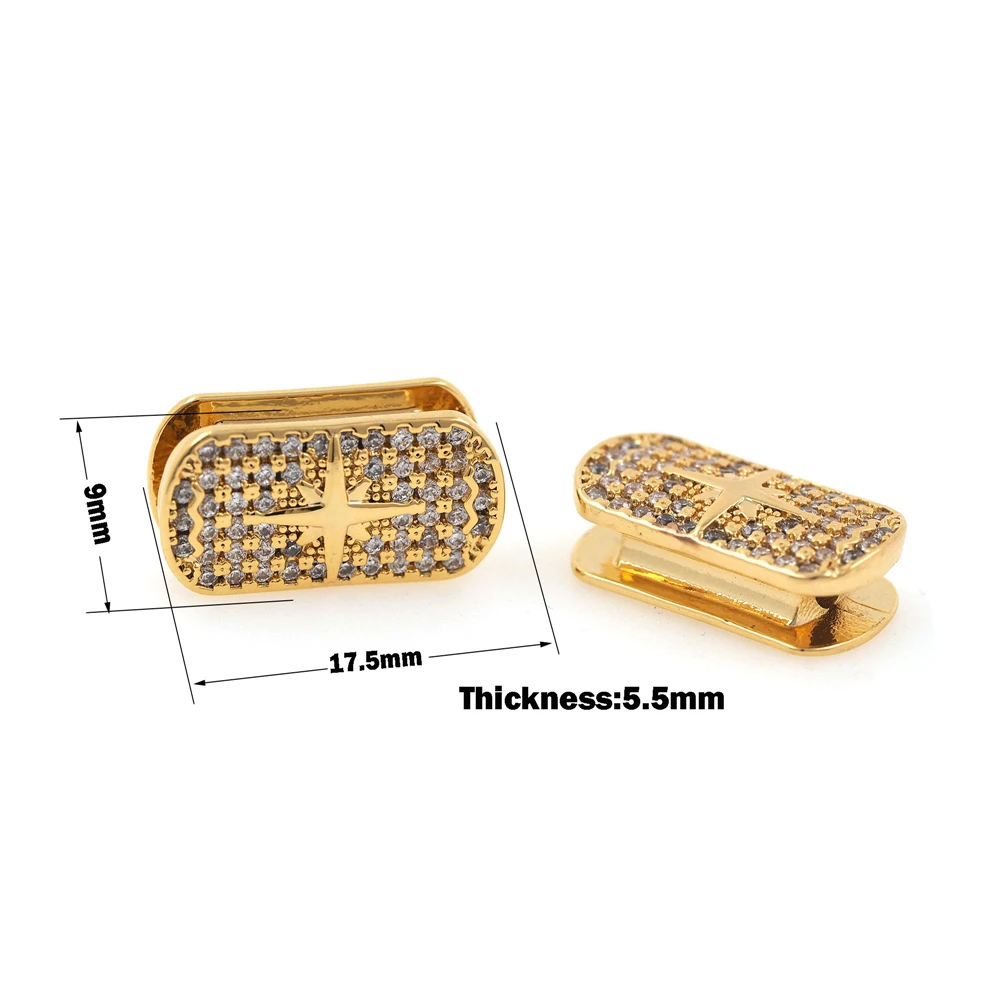 Rectangular Beads,Moon Polar Star Beads,Moon Star Beads,For DIY Jewelry Making Cubic Zirconia Spacer Beads Beads 17.5×9×5.5mm