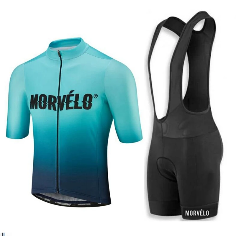 Morvelo, комплект для велоспорта, лето, профессиональная команда, короткий рукав, Джерси и шорты, мужские, для верховой езды, верх и низ, MTB, шоссейные, велосипедные костюмы