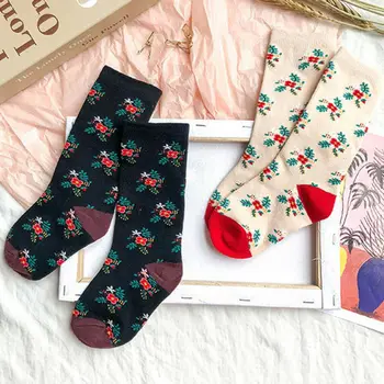 

Fashion Children's Floral Socks Cute Baby Kids Cotton Princess Floral Socks Ankle High Hosiery In Tube Girl Gifts Sock Fit 1-8Y