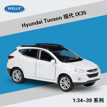 

Welly 1:36 Diecast alloy Model Car Toy For Hyundai Tucson IX35 Metal Car Toy Model with Pull back function For Kids Gift