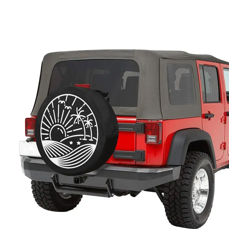 Hitamus Mountains Nature Sunset Scenery Spare Tire Cover Universal Wheel Cover Protectors Waterproof Dust-Proof for Jeep Wrangler Rv SUV Truck Camper Travel Trailers 14 15 16 17 