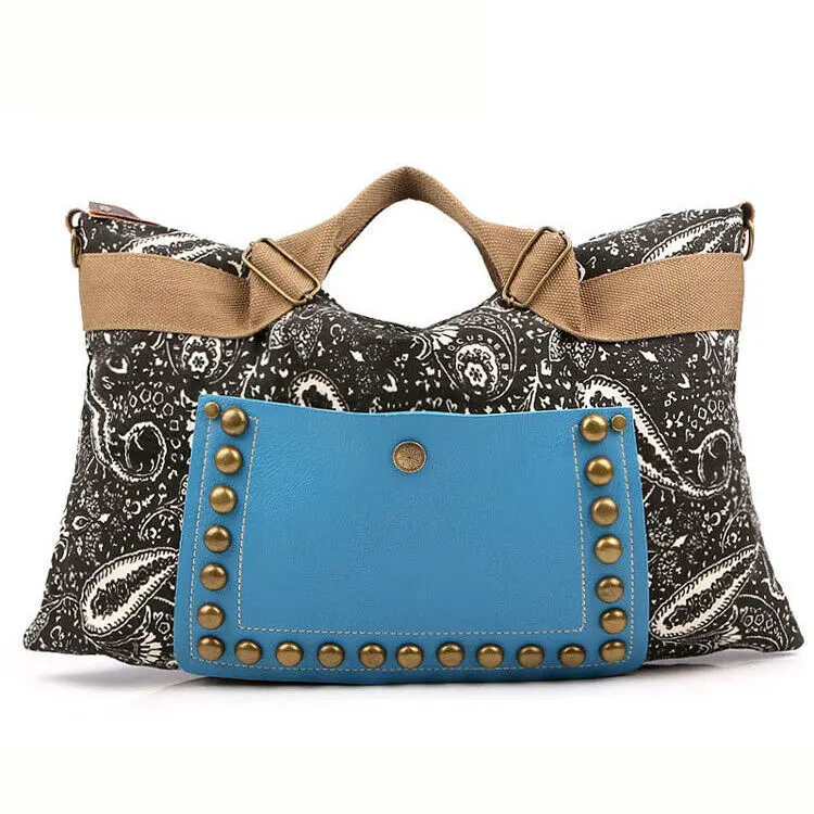 Женская винтажная сумка Наплечные сумки Tote Boho через плечо Женский кошелек для
