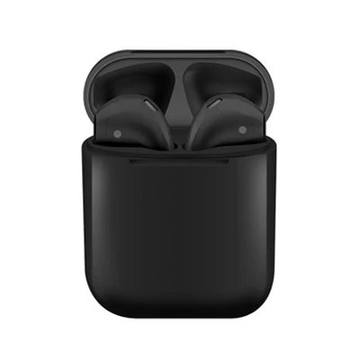 black I12 tws матовая Bluetooth гарнитура Беспроводные Наушники Громкая связь бизнес наушники спортивные наушники Bluetooth Музыкальные наушники Earb - Цвет: black