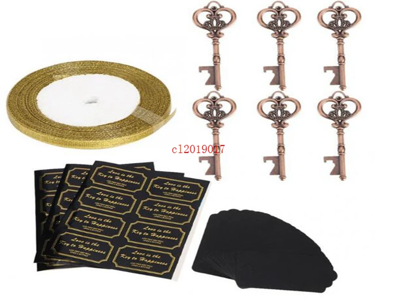 Creative vintage crown bottle opener key wedding decoration accessories zinc alloy wedding pendant return gift bottle opener