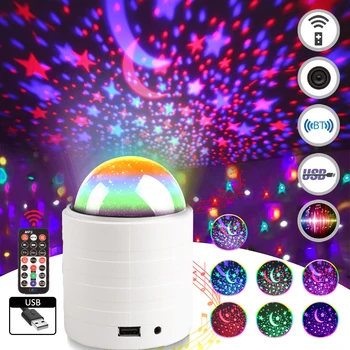 

LED Ball Laser Light Bluetooth USB Remote Control Disco Stage Effect Light For Christmas Wedding sound party lights