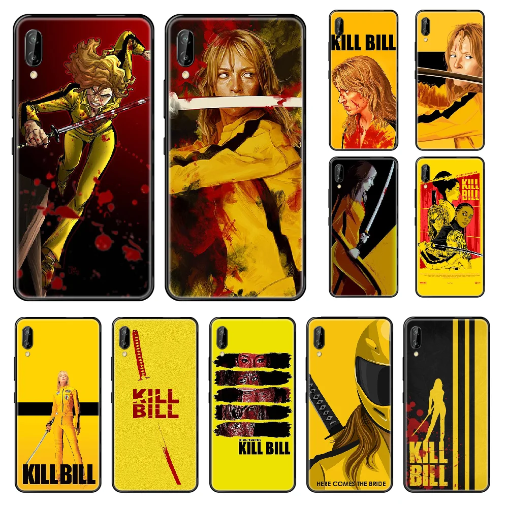 Чехол для телефона с ТВ Kill Bill Huawei Honor Mate 5 6 7 8 9 10 20 A C X Lite черный водонепроницаемый