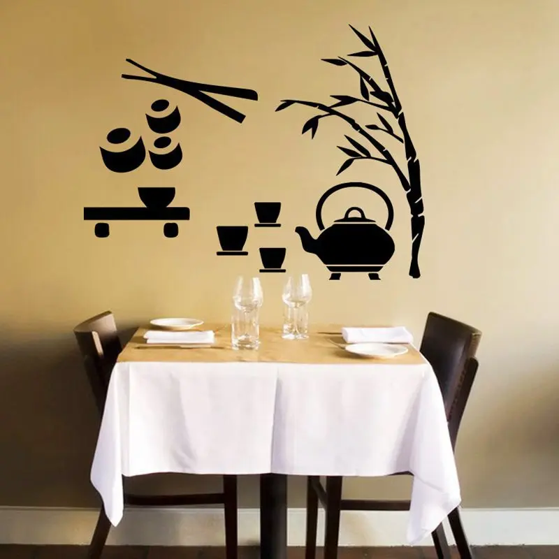 Sushi Decal Restaurant Sticker Posters Vinyl Wall Decals Pegatina Quadro Parede Decor Mural Sushi Sticker