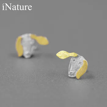 

INATURE 925 Sterling Silver Lovely Dachshund Dog Animal Stud Earrings For Women Jewelry