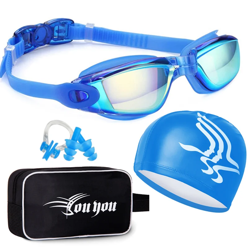 Professional Goggles Anti-Fog UV Protection Adjustable Swimming Goggles Men Women Waterproof silicone Swim glasses Pool Eyewear 3
