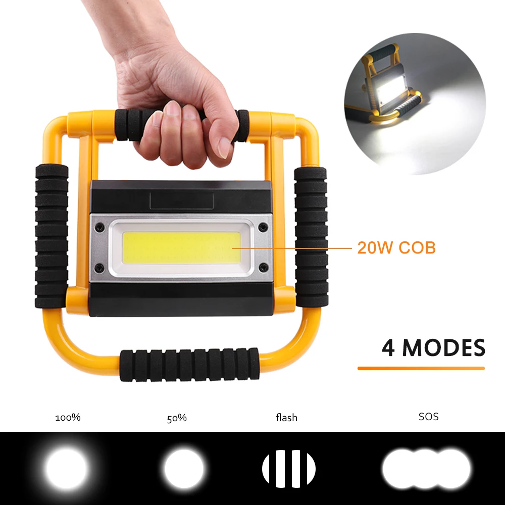 

Asafee 8820 1500LM Rechargeable 20W COB LED Work Lamp Foldable Inspection Light Torch COB Light Work Light Foldable Light