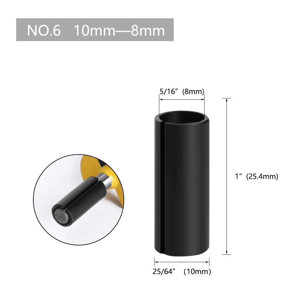 LA VIE 1pc CNC Router Bit Hohe Präzision Adapter Collet Fräsen Cutter Werkzeug Adapter Halter 6mm 6,35mm 8mm 10mm 12mm 12,7mm 4001 – Detail 8