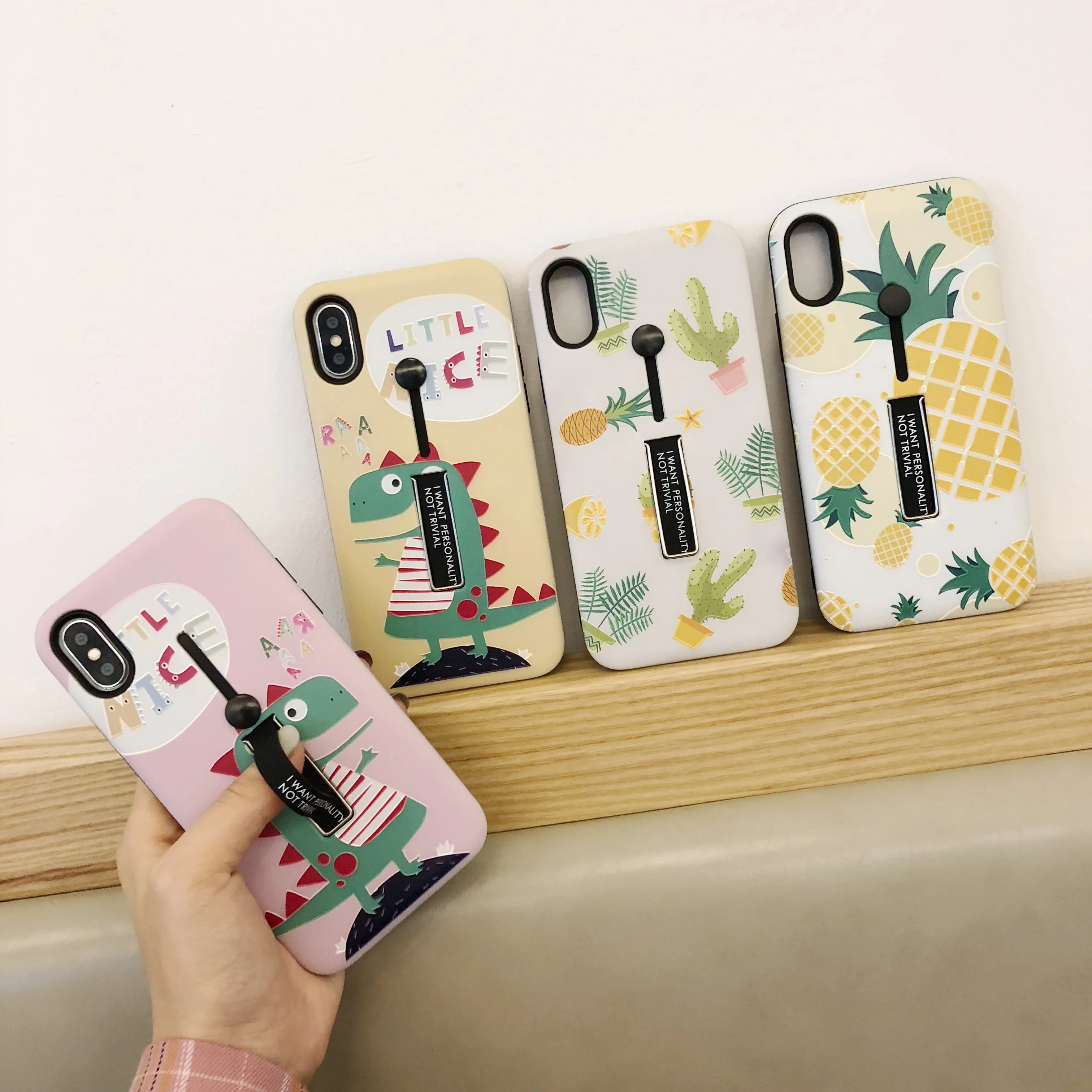 Чехол для Iphone 7 Xr 6s 6 8 Xs Max X модные фрукты динозавр петля кольцо телефонные чехлы Plus