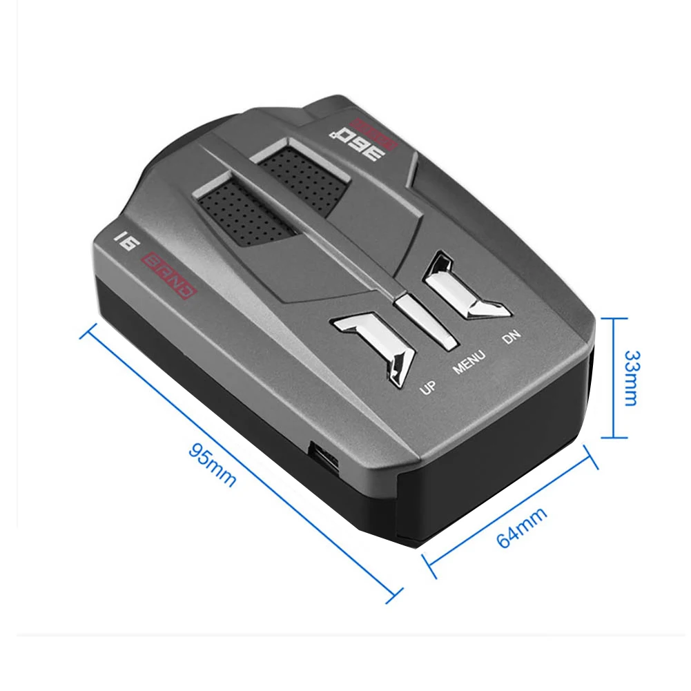 Автомобильный радар-детектор, светодиодный дисплей, Управление скоростью автомобиля, голосовое оповещение Предупреждение ющее устройство