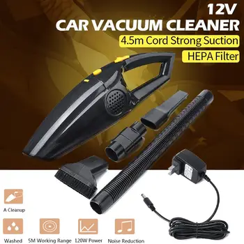 

3800pa Portable Mini Handheld Car Vacuum Cleaner 12V 120W High Powerful Wet And Dry Clean Home Auto Car Electronic Accessories