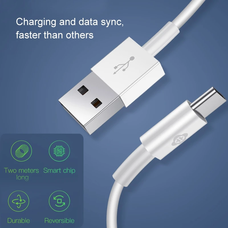 TOTU USB-C type-C зарядка+ передача TPE данных Кабель зарядного устройства для Iphone системы 2 м
