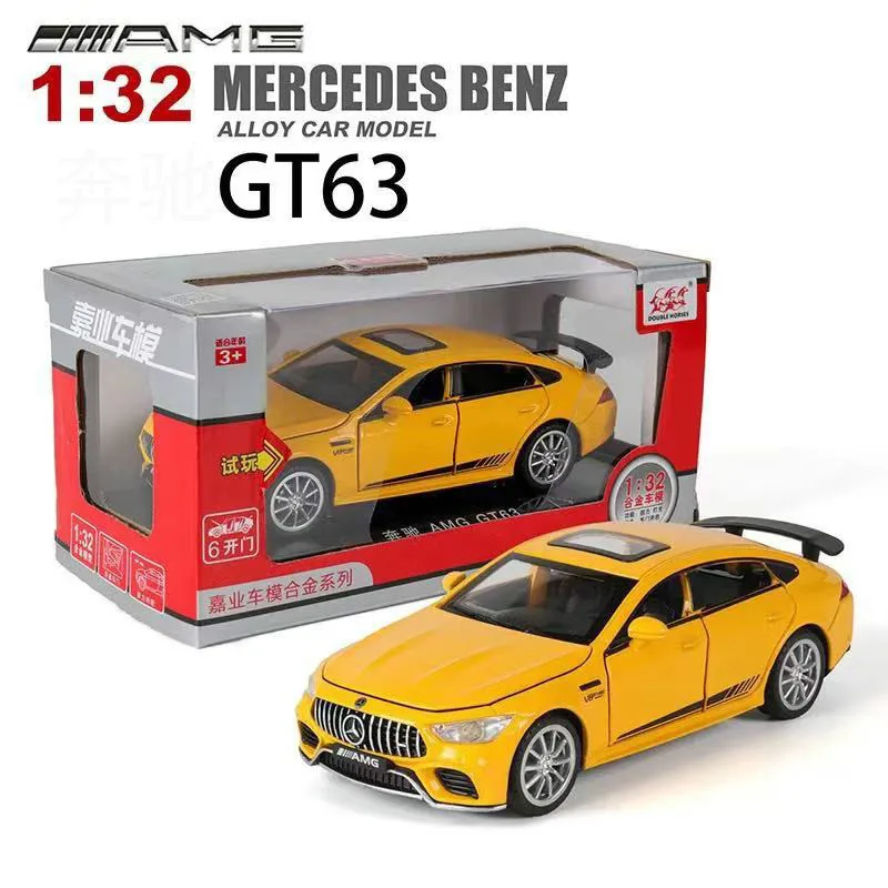 

1/32 Diecasts & Toy Mercedes C63 GT63 Model Sound Light Collection Car Toys VehiclesGift pull back Sports Gift free shipping