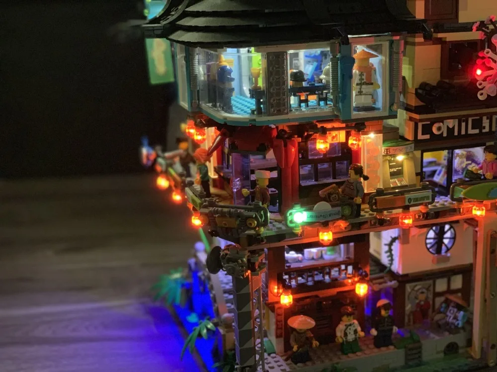 06066 NINJAGO городской светодиодный комплект для совместимого Iego 70620 образование строительные блоки кирпичи игрушки рождественские подарки