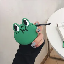 For AirPods 2 Case 3D Cute Frog Cartoon Soft Silicone Earphone Cases For Apple Airpods Case Cute Cover Funda