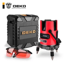 DEKO LL520R 5 линий лазерный уровень 360 самонивелирующийся роторный перекрестный лазерный нивелир с режимом наклона и наружного использования может использоваться детектор