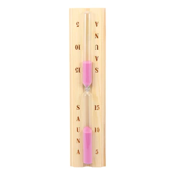 

1pc Sauna Room Dry Steam Room Hourglass Timer Indoor 15-minute Wooden Timer
