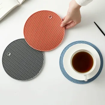 

DUNXDECO Table Placemat Coffee Cup Hot Insulation Pad Coaster Modern Simple Honeycomb Kitchen Desk Mat 3PC Set Dinner Party Deco