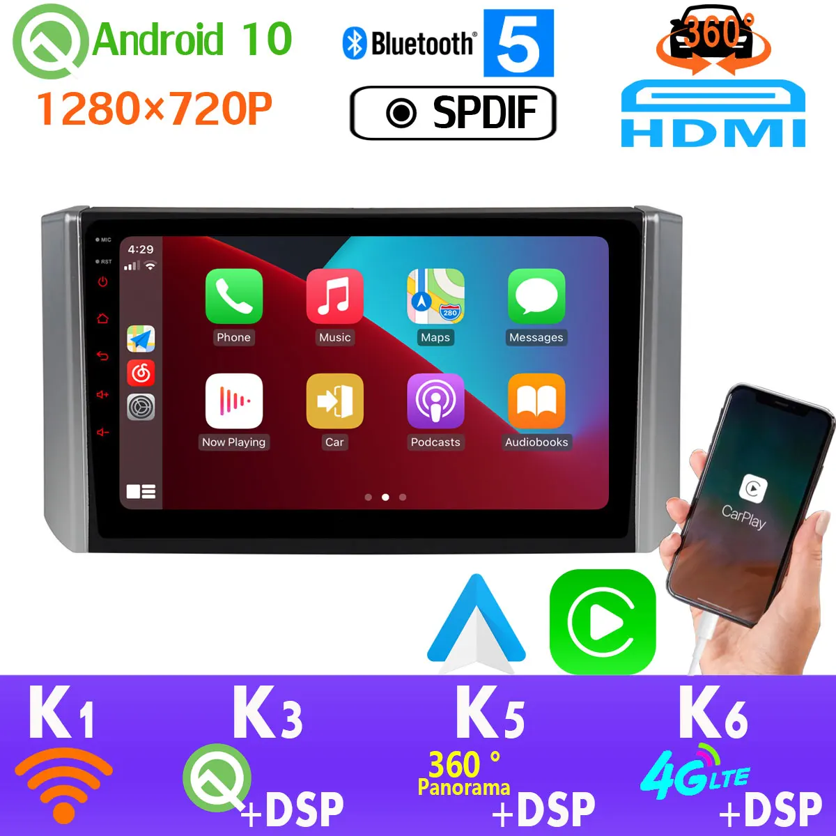 Android 10 0 PX6 1280*720P для Mitsubishi Xpander GPS Радио CarPlay 4G LTE WiFi DSP головное устройство HDMI авто SPDIF