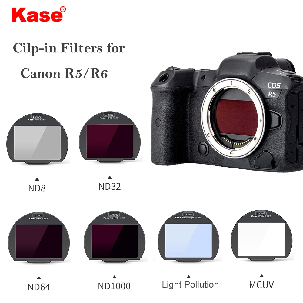 Kase встроенный CMOS протектор MCUV/нейтральная плотность ND1000 ND64 ND8/фильтр