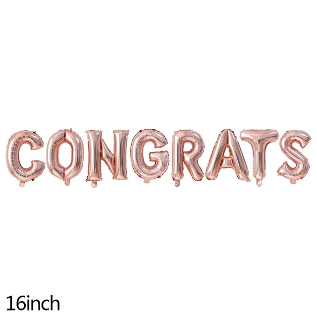 1-15pcs Graduation Balloons Gold Silver Black Latex Balloon Confetti Ballons 2022 Congratulation Grad Party Decoration Supplies letter rose gold
