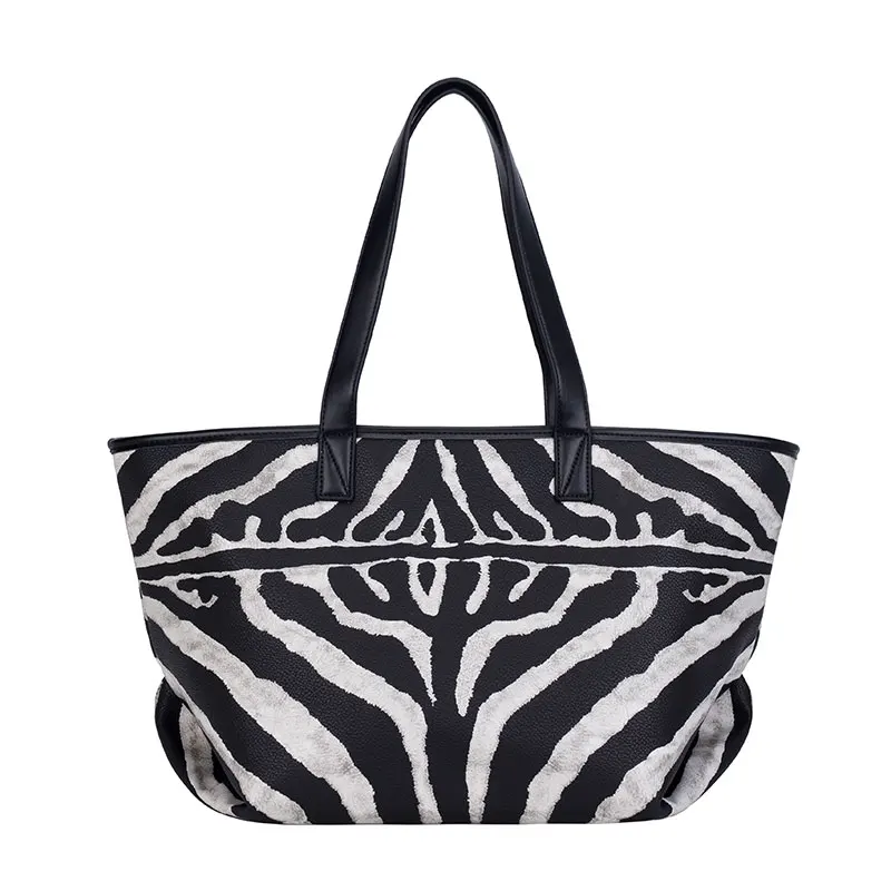 

Women Purses and Handbags Shoulder Bags 2019 New High Quality Black and White Lattice Large Capacity Casual Totes Sac A Main