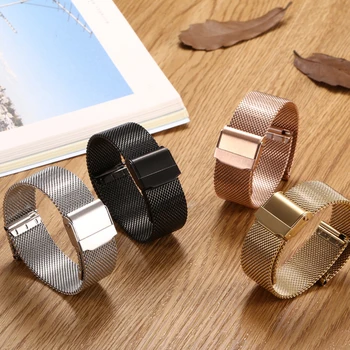 

NEW Luxury Watchband 22mm/20MM/18MM/16MM/14MM Milanese Magnetic Loop Stainless Steel Universal Watchbands Watch Strap Bands