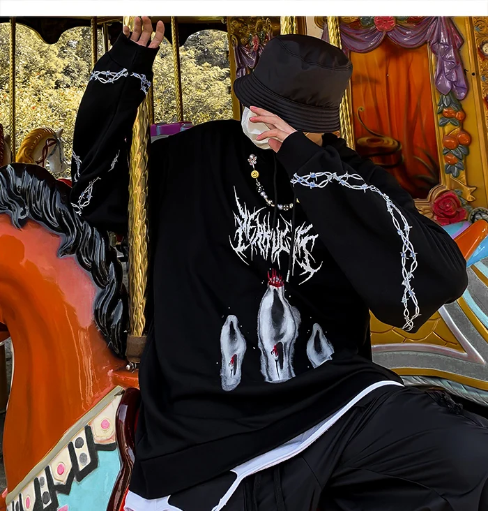 Aelfric Eden, Забавный принт, Мужская толстовка с капюшоном, Harajuku, модные толстовки,, Осенние, повседневные, хлопковые, в стиле хип-хоп, пуловер, уличная одежда
